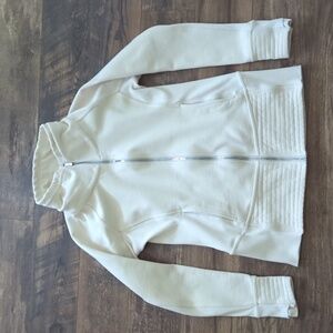 Lululemon Radiant Cotton Fleece Scuba Funnel Neck Ivory 12